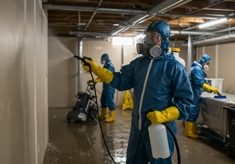 Basement Sanitization and Antimicrobial Treatment process in Franklinton, NC